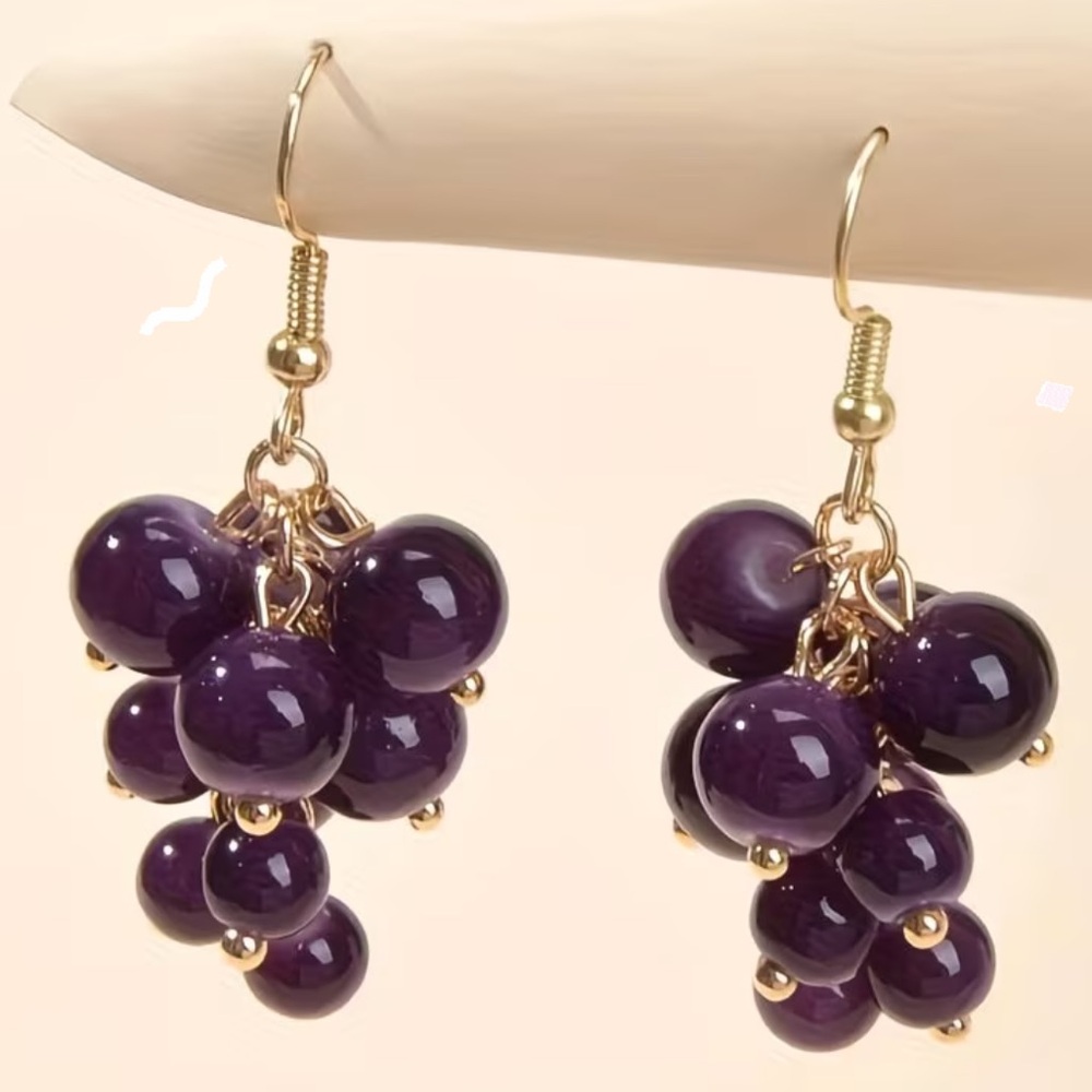 Purple Grapes Earrings